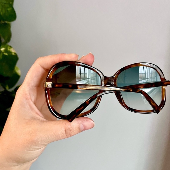 Givenchy Oversized Havana Gold Rounded Tortoise Style Sunglasses - Picture 10 of 16